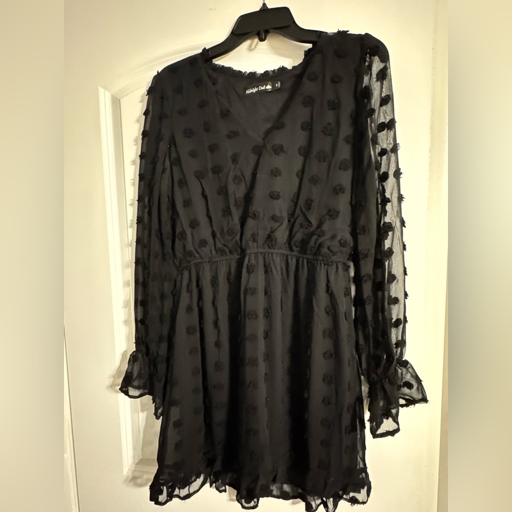 Black Sheer Polka Dot Dress- Dillards Purchase